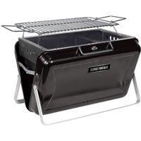 George Foreman GFPTBBQ1005B Go Anywhere Briefcase Charcoal BBQ, Portable, Sturdy Foldable Legs, Convenient Handle, Lightweight, Camping Black