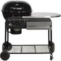 Zanussi Kettle Charcoal BBQ Black Portable with Trolley and Cover ZCBBQ22TK-C