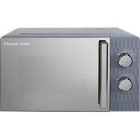 Russell Hobbs Honeycomb RHMM715G 17 Litre 700W Grey Solo Manual Microwave with 5 Power Levels, Integrated Timer and Defrost Function