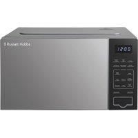 Russell Hobbs Touch Control Digital Solo Microwave 20L 800W in Silver with 10 Power Levels, 6 Auto Cook Menus, Defrost Control, Clock & Timer RHMT2005S