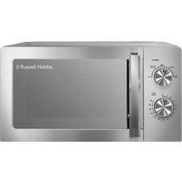 Russell Hobbs Stainless Steel Microwave 20 Litre 800W Solo Manual with 5 Power Levels, Defrost Function & Easy Clean, 35 Minute Timer, RHMM827SS