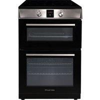 Russell Hobbs Electric Cooker 3 in 1 68L/37L Split Stainless Steel Double Oven with 3 Shelves, Full-Size Grill Pan, 4 Zone Induction Hob, Energy Efficient, Up to 2 Years Guarantee, RH60EDOIH6011SS