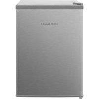 Russell Hobbs Table Top Larder Mini Fridge Silver 65L Capacity, Quiet Running 41dB, Reversible Door & Adjustable Feet, 0 to 8 Degrees Manual Temperature Control, RH67TTLF0E1SS