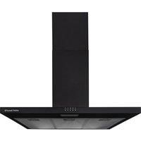 Russell Hobbs Chimney Cooker Hood 90cm T-Shaped Kitchen Extractor Fan in Black, 3 Speed Settings & LED Light Extraction & Recirculation Features, 2 x Washable Aluminium Filters RHTCH900B1B