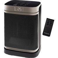 Russell Hobbs Space Heater in Black & Gold 1500W Portable Oscillating Ceramic Electric Heater, Low Energy Digital Display, 4 Modes, 24hr Auto Timer, Overheat Protection, RHCH2001G