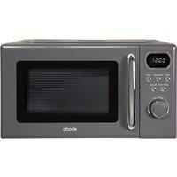 Abode Retro Grey Microwave 20L 700W Digital 8 Auto Cook Settings AMD2004G