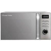 Russell Hobbs Titanium Digital Microwave 20 Litre 800W Solo Digital with 5 Power Levels, Defrost Function & Easy Clean, 60 Minute Timer, 8 Auto-Cook Menus, RHMD832T