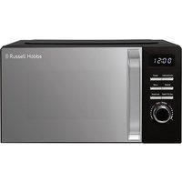 Russell Hobbs Digital Microwave 20L 800W in Black with 5 Power Levels, Pull Handle Door & Button Control, Clock & Timer, Automatic Defrost, Easy Clean, 8 Auto Cook Menus RHMD818B