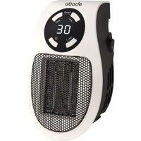 Abode Electric Heater 500W Plug-In Wall Portable White 2 Fan Speeds APH1001