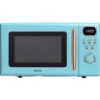Abode AMD2004GRG Digital Microwave Oven Retro Style 700w 20L Blue & Rose Gold