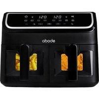 Abode Digital Air Fryer 2000W 9L Dual Zone with Removable Baskets, 12 Preset Options, Digital Touch Control Panel 30 Minute Timer, Overheat Protection, Extra Large Air Fryer for Family AAF9000
