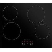 Russell Hobbs Electric Hob 59cm Ceramic Cooktop 2600W with 4 Cooking Zones, Electric 9 Power Levels, Touch Control & Easy Clean, Safety Cut Off, Timer & LED Display, Child Lock RH60EH413B