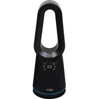 Russell Hobbs, Bladeless Heat and Cool Fan with 9 Speed Settings, Eco Mode, High Mode, Sleep Mode, LED Display & Remote Control, 8-Hour Timer and Oscillating Feature in Black, RHCBLDL3IN1B