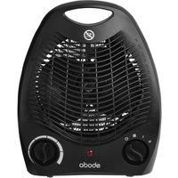 Abode Electric Heater Black 2000W Cooling Fan Mode with 2 Heat Settings AFH1002B