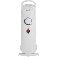 Abode 5 Fin Oil Filled Radiator 650W Portable Electric Heater in White, Overheat Protection & Tip Over Protection, Portable with Integrated Handle AOFR5001