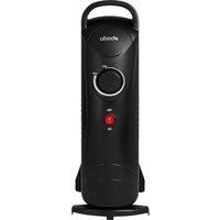 Abode Electric Heater 650W 5 Fin Oil Filled Radiator Portable in Black AOFR5001B