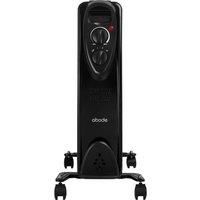 Abode Electric Heater 2000W 9 Fin Oil Filled Radiator Portable Black AOFR9003B