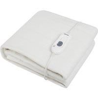 Abode Single Electric Blanket 60W White Heater with 3 Heat Settings, Preheat Function & Detachable Controls, 1.4m Power Cord & Machine Washable AESB1001 (Single)