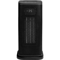 Abode Portable Electric Heater 2000W Oscillating Ceramic Black with Remote Control with 2 Heat Settings, Digital Display, 4-Modes, 24hr Timer, Auto Shut Off, Overheat Protection ACTH2005