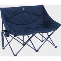 Hi-Gear Vegas Double Camping Chair with Storage Pocket/Drink Holders, Ideal for the Beach, Picnics, Festival Essentials, Garden Furniture, Navy, One Size