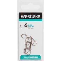 Westlake Barbless Eyed Hooks (Size 6)