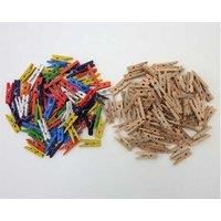 Rysons Mini Clothes Pegs 35 Pack Arts & Crafts Wooden Quality Kids RY0415