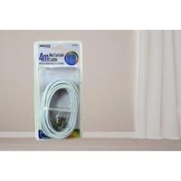 4M White Net Curtain Cable With Hooks And Eyes