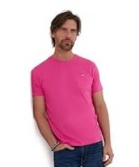 Joe Browns Men/'s Fashion Basic Chest Pocket Crew Neck T-Shirt, Regular Fit, Pink, L