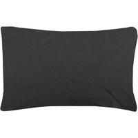 Sleepdown Jersey Melange Housewife Pillowcase - Warm, Comfortable and Easy Care Plain Yarn Dyed - Charcoal