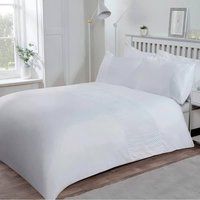 Smart Living Luxury Super Soft Stylish Lace Panel Duvet Cover with Pillowcases in White | Size: Single