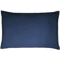 Sleepdown Pillowcase 100% Cotton Sateen Pack of Two Housewife Pillow Cover Set Anti-Allergy 300 Thread Count Luxury Bed Linen - Navy Blue - 50 x 75cm, 5056242826163
