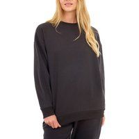 Smart Living Women's Cozy Oversized Sweatshirt Pullover Jumper Crewneck Top in Black | Size: Medium