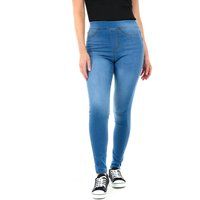 Smart Living Women's Skinny Fit Denim Jeggings with Pockets - Casual Trousers in Mid Blue | Size: 22