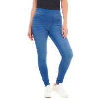 M17 Women Ladies Denim Jeans Jeggings Skinny Fit Classic Casual Trousers Pants with Pockets (14, Bright Blue)