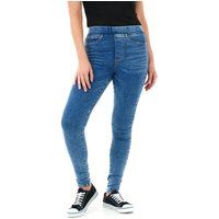 Smart Living Women's Skinny Fit Denim Jeggings with Pockets-Classic Casual Trousers in Blue | Size: 24