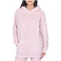 Sleepdown Womens Ladies Luxury Teddy Fleece Hoodie Sweatshirt Hooded Top Fluffy Warm Soft Cosy Pullover Jumper (XL, Blush Pink)
