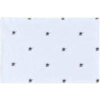 Sleepdown Bumble Bee Printed Table Placemats - Ideal for Kitchen Dining Table - Non-Slip Washable Heat Resistant - Pack of 4 - White - 49cm x 32cm