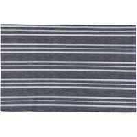 Sleepdown Textured Stripes Printed Table Placemats - Ideal for Kitchen Dining Table - Non-Slip Washable Heat Resistant - Pack of 4 - Grey - 49cm x 32cm