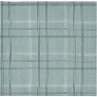 Sleepdown Check Printed 100% Cotton Half Panama Reusable Soft Cloth Table Napkins - Pack of 4 - Green - 41cm x 41cm
