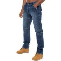 Enzo Men's Straight Leg Denim Jeans in Blue | Size: 38L