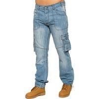 Enzo Combat Jeans Mens Cargo Denim Trousers Casual Work Pants All UK Waist Sizes