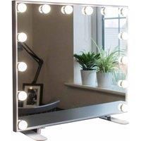 At Home Comforts Ingrid Hardwood Landscape Mirror 14 Led