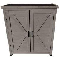 Jack Stonehouse Small Wooden Garden Storage Cabinet - Grey