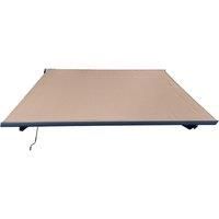 Jack Stonehouse Beige Electric Retractable Awning w/ Led Lights, Cream