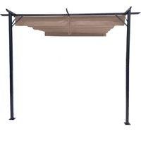 Jack Stonehouse Brooklyn Steel Wall Mounted Pergola Beige, Cream