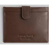 Leather Card Holder With Popper Fastening