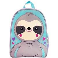 Happy Sloth Backpack Kids Childrens Boys Girls School Bag Rucksack Purple Hearts