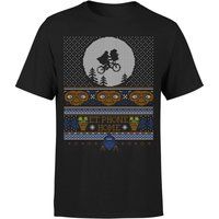 E.T Phone Home Fairisle Men's Christmas T-Shirt - Black - XXL - Black