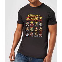 Street Fighter 2 Pixel Characters Men's T-Shirt - Black - L