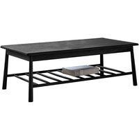 Hudson Living Wycombe Solid Oak Coffee Coffee Table  Black